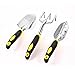 Ohuhu 3 Piece Softouch Garden Tool Set/Gardening Tool Set - Cultivator, Transplaner, Trowel