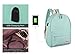 Veenajo Canvas Classic Backpack for School Travel Daypack Laptop Backpack with USB Charging Port (]Light Green)