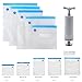 Airmoon Sous Vide Bags Kit for Anova, ChefSteps Joule - 5 Different Size Reusable FDA Certified & BPA Free Vacuum Sealed Bags with Hand Pump and Clips (5 Bags)