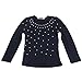 Jastore® Kids Girl Cute 2PCS Diamond Clothing Set Long Sleeve Top +Dot Tutu Skirt (5T) Blue