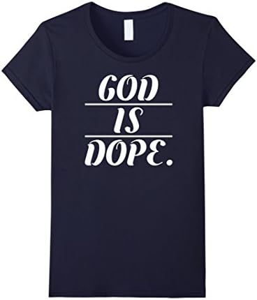 Womens God is Dope - #GodIsDope -Shirt Large Navy