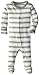 L'ovedbaby Unisex Baby Organic Snap Footie (Seafoam Stripe, 3-6m)