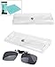 JAVOedge Clear Ultra Thin Hard Slim Clip On Case for Eyeglass Clip On and with Microfiber Cleaning Cloth