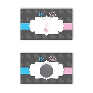 My Scratch Offs Its a Girl/Boy Baby Carriage Gender Reveal Party Scratch Off Scratcher Lottery Tickets Cards Family…