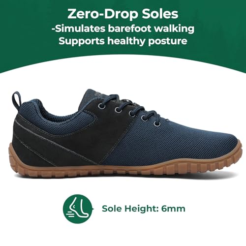SAGUARO Wish Unisex Barefoot Shoes - Forest Outdoor Wide Toe Barefoot Shoes with Zero-Drop Sole Size 36-48