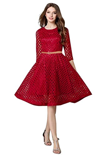 red one piece frock