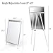 White Board Easel Stand Magnetic Whiteboard Flipchart Tripod Easel Height Adjustable Dry Erase Board with 1 Eraser, 3 Markers, 6 Magnets, 36x24 Inch (White)