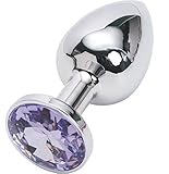 samll and big stainless steel butt plug suppository gem stimulation butt plug COLOR RANDOM