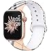 Kaome Floral Bands Compatible with Apple Watch 38mm 40mm 42mm 44mm, Soft Silicone Fadeless Pattern Printed Replacement Strap Bands for Women, Compatible with iWatch Series 4/3/2/1, S/M M/L