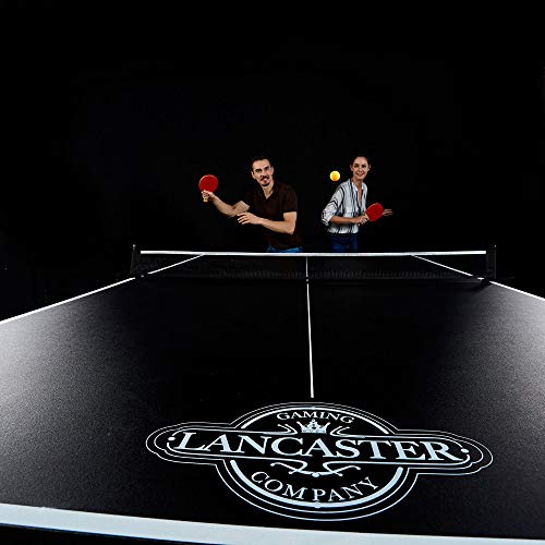 Lancaster 2 Piece Foldable Indoor Table Top Tennis Game Set with Net and Post - Thumbnail 2