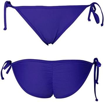 Amazon Co Jp Pertaq 1個のセクシーなソリッドひもビキニブラジル人女性のホルター水着ボトムキャンディパンツ パープルxl スポーツ アウトドア