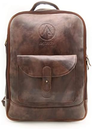 Agasto Brown Leather Stylish Pro Messenger with Detachable Zip Zap Go Backpack for Men and Women