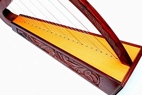 DEURA Celtic Irish Harp with CASE 22 Strings ROSEWOOD Lap FOLK DH-800