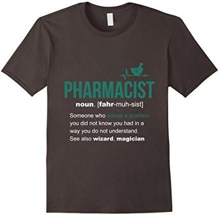 Men's Pharmacist Definition Funny Pharmacist T-Shirt 2XL Asphalt