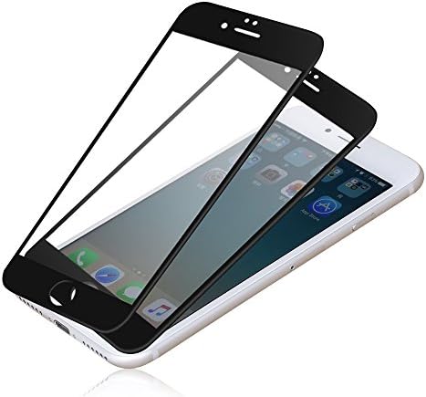 Iphone 6 Full Screen Tempered Glass Protector[Anti-Scratch][9H ][Support 3D Touch][Anti-Bubble][edge to edge]Full Coverage Screen Protector for Apple iphone 6S [4.7 inch][2PACK][0.33mm](black)