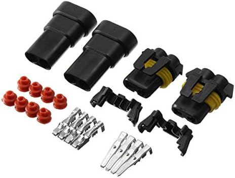 CLAKION 2PCS 9005 9006 HB4 HB3 Female Bulb Terminals Connectors Male HID Xenon Light Socket Plug Set