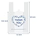 LazyMe Thank You T Shirt Bags Plastic Grocery Bags with Handles for Merchandise and Supermarket, Bolsas De Plastico Para Negocio, 12 x 20 Inch (100 PCS)