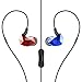 Yi-Tech E6Plus Sound Intone E6 Pro in-Ear Headphones Sport Running Earbuds Noise Isolating Headset with in-Line Mic - Translucent Red/Blue