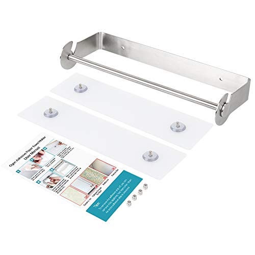 OGORI Paper Towel Holder Under Cabinet Strong Adhesive - for Kitchen Bathroom Durable Stainless Steel - No Drilling - Thumbnail 6