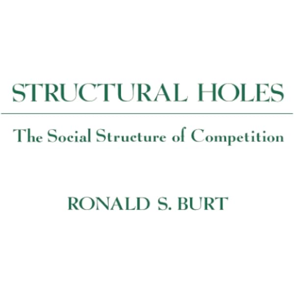 ▼Structual Holes Ronald S. Burt Structural Holes: The Social Structure of Competition