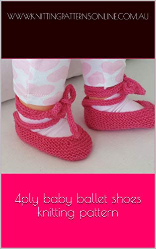 4ply baby ballet shoes knitting pattern - Clara