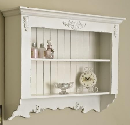 Melody Maison Ornate White Wall Shelf Unit Amazon Co Uk Kitchen