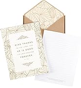 Christian Art Gifts Writing Paper & Envelope Stationery Set for Women: Give Thanks - Psalm 106:1 ...