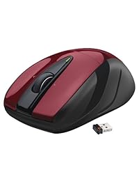 Logitech M525 Wireless Mouse, Red Black