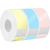 iEager Label Maker Tape, 15mm x 30mm, 3 Color Sticker Thermal Paper, Household Storage Labels, Self-Adhesive Label Tape, Set of 3