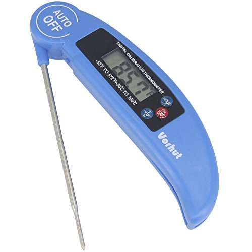 Vorhut VMT-3 Digital Meat Food Thermometer with Instant Read Probe For Cooking, Baking, Grilling, BBQ, Turkey, Pork, Liquid and More Upgraded with Magnet and Calibration Feature(Sky Blue)