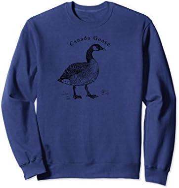 Unisex Standing Canada Goose Sweatshirt Waterfowl Lover XL: Navy