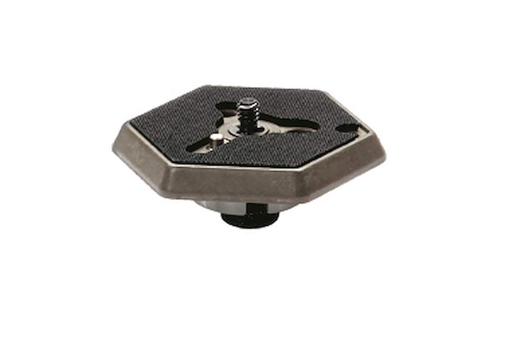 Manfrotto 030VHS-14 1/4" Hexagonal Release Plate With Video Locating Pin, For Manfrotto Heads Using The Rc0 Style Of Plate