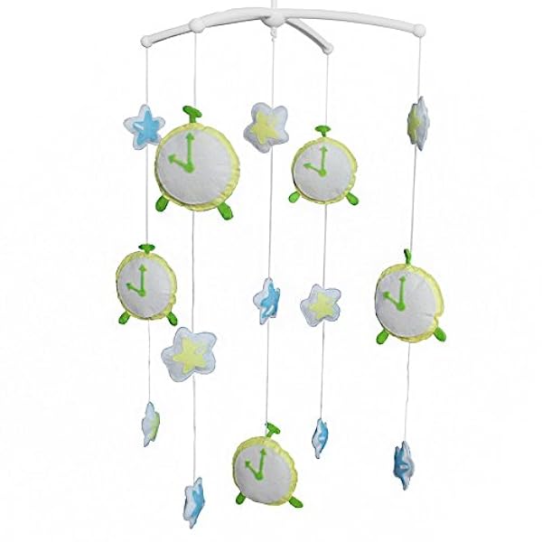 Panda Legends Fait A La Main Jaune Blanc Horloge Lit Bebe Mobile Chambre D Enfant Chambre