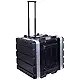 Crossrock Stackable Rack Case with wheels, Strong Molded with Heavy Duty Hardware, 19.25â€ Depth (CRA8606UW), 6U-Standard