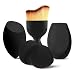 BEAKEY 3+1 Pcs Makeup Sponges with Kabuki Contour Brush, Beauty Sponge Blenders with 3 Shapes for Liquid Foundation, Cream and Powder (3 Sponges+ 1 Contour Brush)