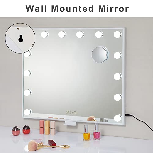 Waneway Large Vanity Mirror with Lights, Hollywood Makeup Mirror for