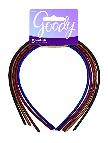 Goody Women's Classics Shoestring Fabric Headband, 5 Count