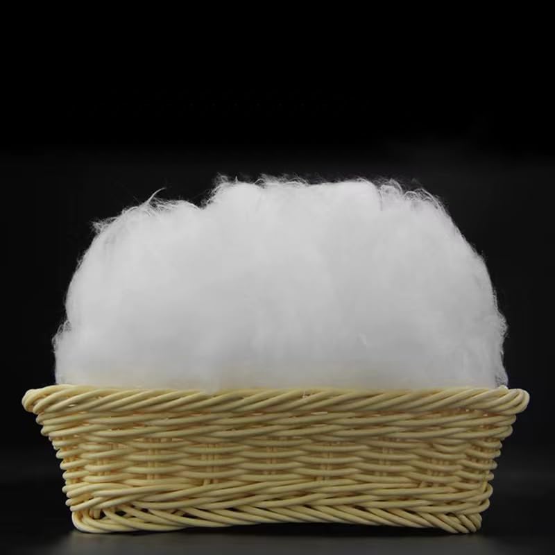 Vseegrs 75g/2.6oz Premium Polyester Stuffing for Stuffed Animals, Soft and Warm Down Feather Like DIY Toy Stuffing for Dolls, Silky Texture Fiber Filling pp Cotton Stuffing for Craft