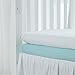 TillYou 100% Combed Cotton Sateen 2 Pack Crib Sheet Blue & White