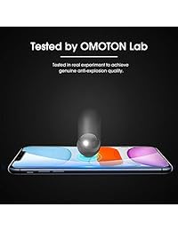 OMOTON [4 unidades] Protector de pantalla para iPhone XR de 6,1 pulgadas, cristal templado marco de guía fácil instalación