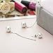 Cat Eye Jewels Solid S925 Sterling Silver 8-10mm Button Ball Dangle Drop Double Pearl Stud Earrings for Women Girls