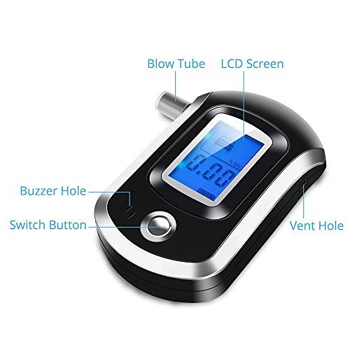 USHOT Digital LCD Police Breathalyzer Breath Test Alcohol Tester Analyzer Detector - Thumbnail 3