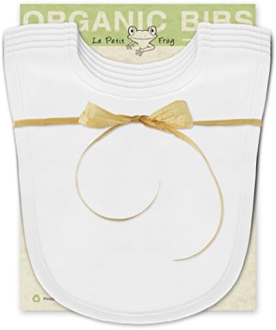 White Baby Bibs Certified Organic Cotton (5-Pack)
