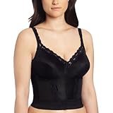 Carnival Women's Full-Figure Soft-Cup Wire-Free Longline Bra with Scalloped Lace Center