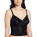 Carnival Women's Full-Figure Soft-Cup Wire-Free Longline Bra with Scalloped Lace Center