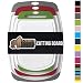 Gorilla Grip Original Oversized Cutting Board, 3 Piece, BPA Free, Dishwasher Safe, Juice Grooves, Larger Thicker Boards, Easy Grip Handle, Non Porous, Extra Large, Set of 3, Gray, Red, Green primary