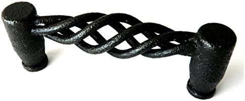 Ancient Treasures Rustic Hammered C044BLK Black 3"cc Birdcage Pull
