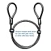 Titanker Bike Lock Cable,12mm Thick Security Cable with Loops Heavy Duty Steel Cable Vinyl Coated Bike Cable Lock Security Chain (4ft, 7ft, 15ft, 30ft)