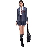 UPUPCOS Adult Cosplay Costume Women Uniform School Shirt Skirt Necktie Halloween Carnival Party Suit