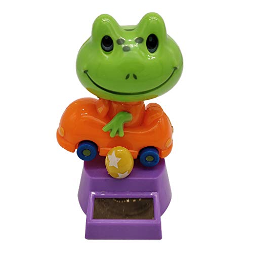 image for Flameer Solar Powered Bobbing Frog Animal Figure - Fun Solar Science T